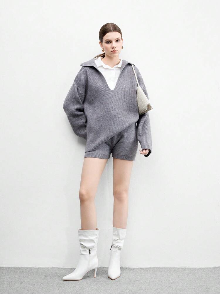 CUCCOO BIZCHIC Women's Pointed Toe Stiletto High Heel White Fashion Slip-On Pleated Suede Mid-Calf Boots For Christmas Spring Shoes