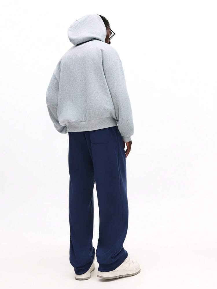 Heathered Hoodie With Navy Sweatpants Co Ord