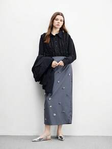 CUCCOO BIZCHIC 女士时尚银色后带尖头简约休闲平底鞋 - 銀色 - 查看 10