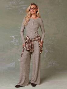 Athîral 女士休闲长袖T恤，适合日常穿着，秋季 - 彩色 - 查看 4