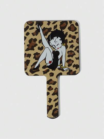 Betty Boop | ROMWE 1pc Figure Graphic Square Handheld Mirror, Translucent Plastic Handle Makeup Mirror For Desk, Portable