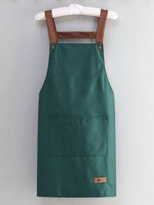 1/2pcs Waterproof And Oil-Proof Cooking Apron With Pockets, Suitable For Men And Women - Multicolor - View 18