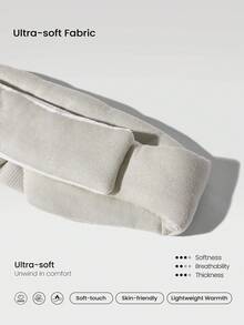 GLOWMODE 休息和发光靠垫舒适柔软亲肤钩环扣耳塞口袋眼罩旅行飞机驾驶日常休闲装 - 米色 - 查看 6