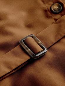 青少年女孩优雅长袖衬衫领连衣裙，二合一设计，非常适合春季、秋季和冬季休闲通勤穿着 - 彩色 - 查看 5