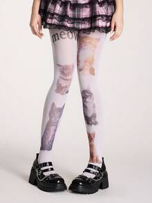 ROMWE Anime Quần tất nữ - trắng - Xem 1