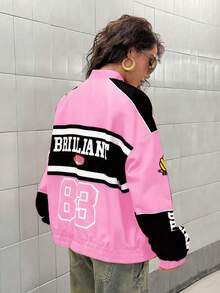 StreetHx Women's Fashion Racing Motorcycle Element Jacket - Multicolor - View 2