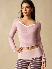 VARSIVA 女士修身长袖瑜伽T恤 - 彩色 - 查看 1