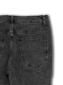 Manfinity Roughcore Stylish Grey Denim Skinny Jeans For Men With Ripped Details Long Length - Grey - View 5