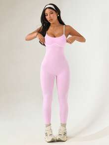Sovereign Charm 女式露背吊带连体裤 - 粉色 - 查看 3