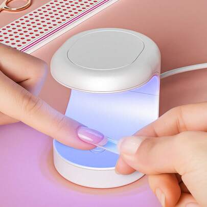 Teckwe 迷你 LED 美甲灯，蛋形，便携式速干凝胶美甲灯，USB 供电凝胶抛光 UV 灯，可轻松快速地延长指甲，美甲入门用 UV LED 固化灯 DIY 美甲配件，情人节礼物