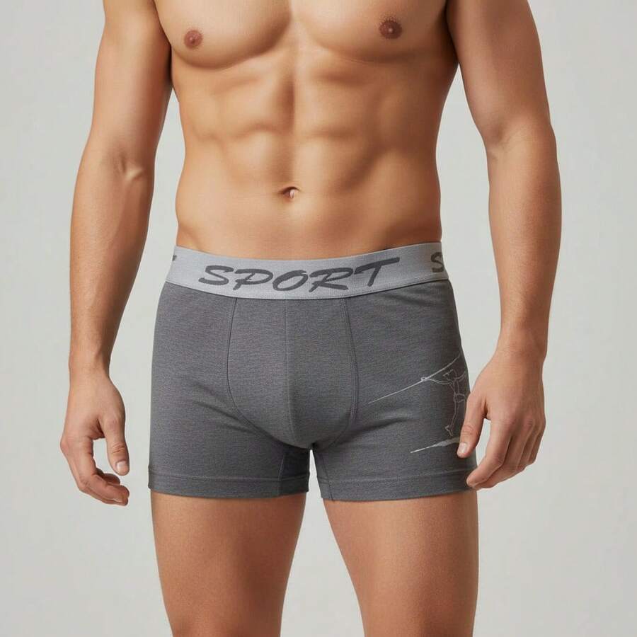 Men Trunks - Gris - Voir 1