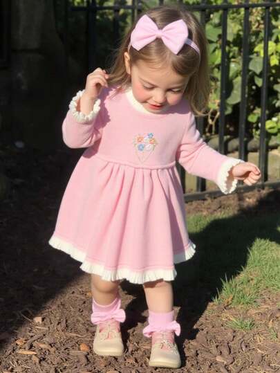 SHEIN Infant/Toddler Girl Floral Embroidered Long Sleeve Sweater Dress, Fashionable Ruffle Collar, Sweet Style Baby Girl Knitted Dress Pink Baby Girl Dress Baby Girl Long Sleeve Dress Baby Girl Fall Dress Warm Dresses For Baby Girl Fall Baby Winter Dress Knit Baby Girl Clothes Baby Fall Winter Dress Autumn And Winter Young Girls Dressse Warm Knit Baby Dress Long Sleeve Knitted Dress Baby Girl Knitted Dress  Baby Girl Dress  Pink Baby Girl Dress Baby Girl Long Sleeve Dress Warm Dresses For Baby Girl Collared Baby Girl Dress Baby Girl Long Sleeve Dress Warm Baby Girl Dress Baby Winter Dress Pink Warm Dresses For Baby Girl Baby Smocked Dress Smocked Baby Girl Winter 24 Months Girls Pretty In Pink Outfit