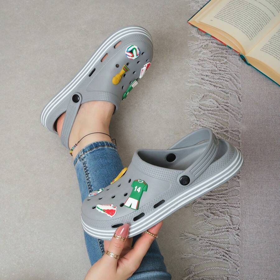 Women Flat Sandals - Grey - View 1
