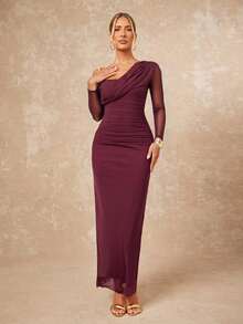 Lumalex VITNOS 秋冬简约复古闪亮假日派对装扮，适合锐舞节、郊游、游泳度假、波西米亚风等各种场合，包括户外婚礼、宴会、成人礼、海滩、海边等。这款波西米亚风连衣裙优雅别致，适合冬季海滩度假、复活节、户外婚礼派对、成人礼、返校派对等各种场合。另有安哥拉红网纱单肩褶皱修身连衣裙、单肩连衣裙、单袖连衣裙、酒红色连衣裙、垂褶连衣裙等款式，适合优雅的女士连衣裙、舞会礼服和婚礼宾客穿着。 - 酒紅色 - 查看 8