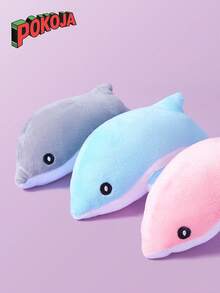 POKOJA LAND 1pc 27/44cm Kawaii Dolphin Plush Toys Cute Mini Dolphin Animal Dolls Stuffed Soft For Birthday Gift - Multicolor - View 4