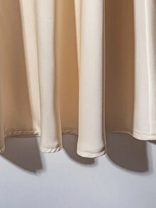 GlowEve 女士优雅休闲喇叭裙，配腰带和金属装饰，适合度假、通勤、日常穿着，欧美风格，采用舒适府绸面料制成，适合外出、约会、度假、休闲聚会、购物等