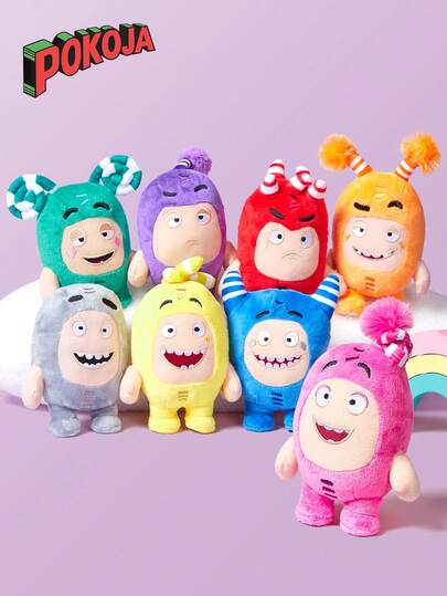 1 件 7 英寸小 Odbbods 毛绒玩偶角色，随机搭配，节日礼物