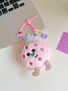 Cookie Coin Purse - Cute Biscuit Keychain Pouch For Money, Keys & Earphones