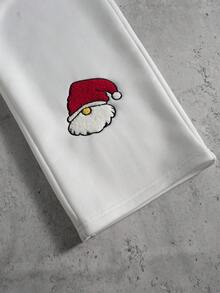 PAVTROS Set bărbătesc cu hanorac și pantaloni de trening brodați cu broderie de Crăciun, pentru iarnă