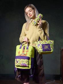 SCOOBY-DOO X SHEIN 女士卡通图案时尚浅绿色组合包 - 綠色 - 查看 2