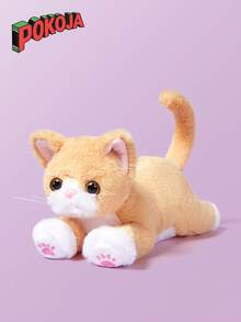 50cm/19.68in Cute Simulation Cat Plush Toy Family Companion Sleep Pillow Soft Stuffed Animal Throw Pillow Simulation British Shorthair Cat Toys Gifts(Not Animal Fur) Halloween Christmas Gift - Multicolor - View 8