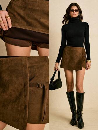 Poéselle 女式纯色简约休闲裙