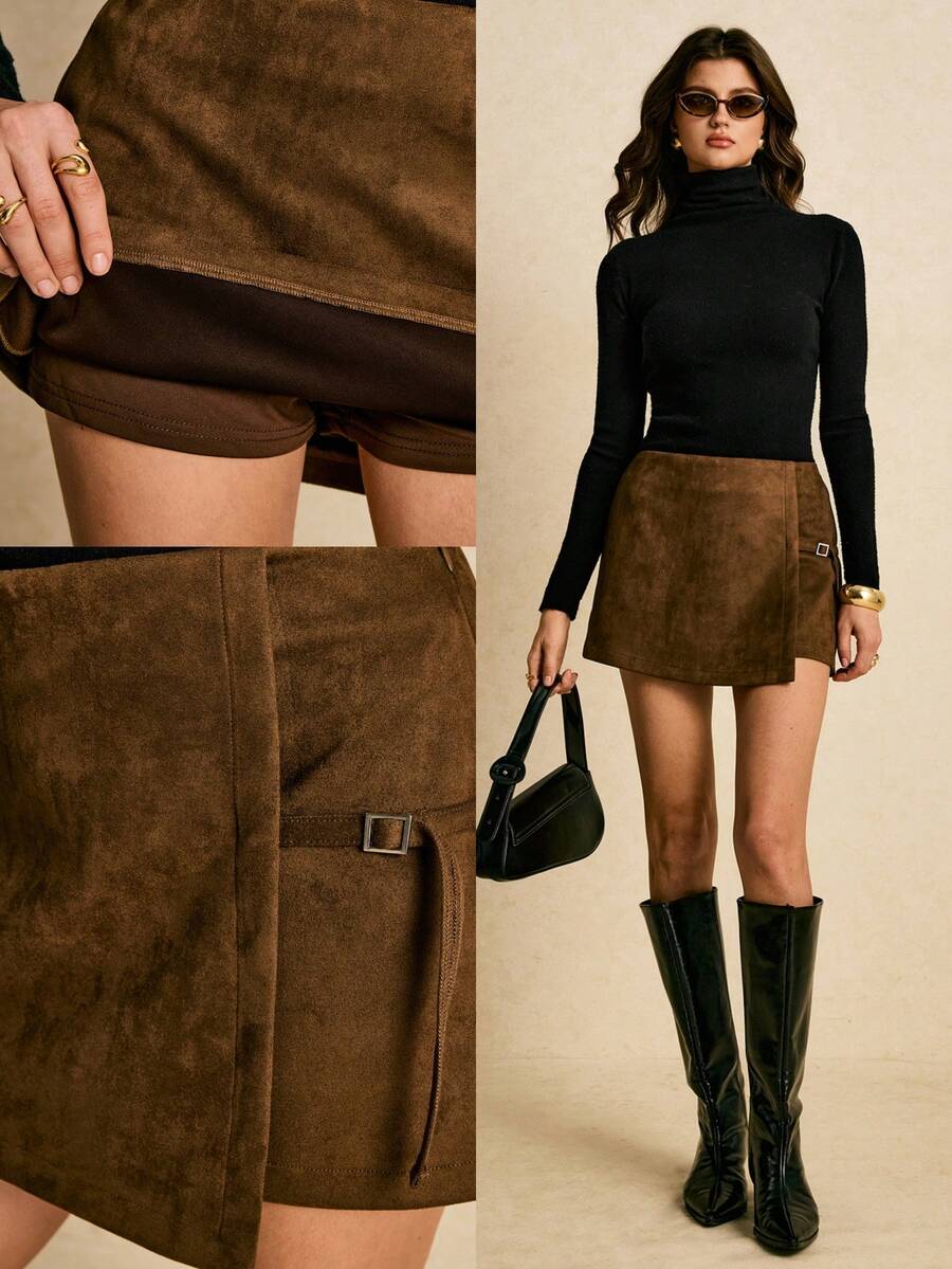 Poéselle 女式纯色简约休闲裙