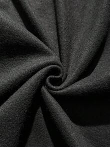 SHEIN EZwear Women's Floral Print Rhinestone Zipper Front Fuzzy Collar Casual Sweatshirt, Autumn/Winter Rhinestone Zip Up Cross Goth Style Rockstar Women Anime - Black - View 8