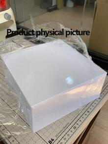 白色亚克力自助食品展示架，镂空底部亚克力多功能支架，适用于早午餐、自助餐、婚礼、派对、生日派对、浪漫婚礼、迎婴派对、新娘送礼会、甜品台、艺术展（请慎重选择合适的套装，产品有详细尺寸标注，套装尺寸有大号和小号可选） - 白色 - 查看 13