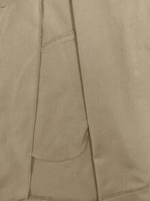 Franclia Fashionable French Retro H-Shaped Waist Belt Waist Cinching Lapel Camel Women's Autumn/Winter Windbreaker