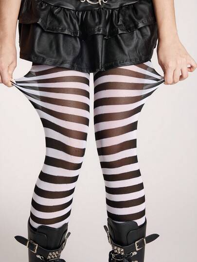 Grunge Punk 1 pieza Medias/Pantimedia/Leggings asimétricos y sexys para mujer