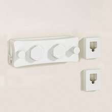 1件装可伸缩隐形室内/阳台钢制晾衣绳，浴室可伸缩晾衣绳，春季简约风，夏季上衣 - 彩色 - 查看 11