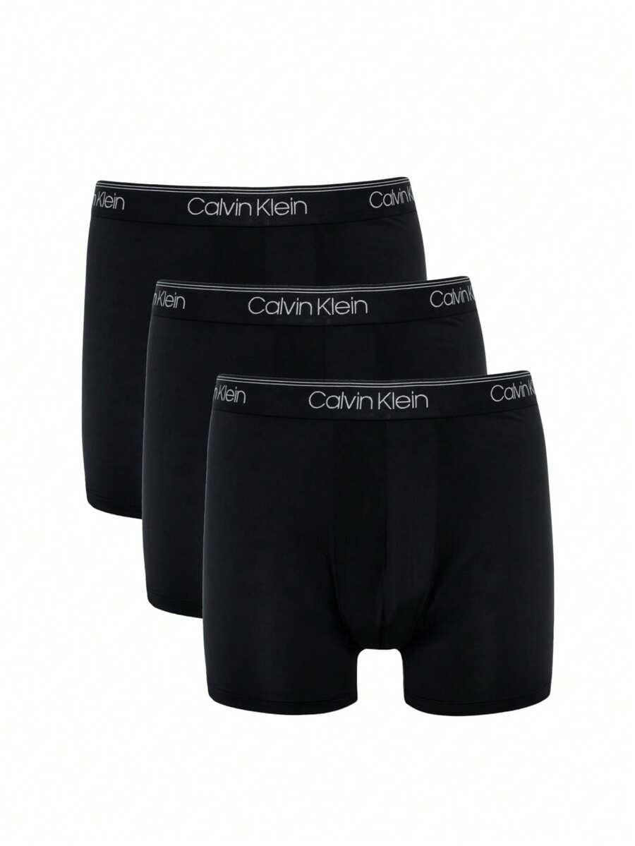 Calvin Klein 3 طقم سراويل داخلية رجالية - الأسود - مشاهدة 1