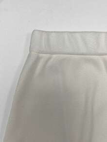 Franclia White Black,Summer,Elegant,Formal Women's High-End Design White A-Line Skirt With Black Trim,Unique Stylish Asymmetrical Skirt,Plus Size Winter Skirt - Black and White - View 3