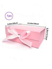 Collapsible Thick Hard Cardboard Gift Boxes For Presents Packaging, Rectangle Box  Closure With Ribbon For Groomsman Proposal Box, Wedding, Christmas, Halloween, Birthday Gift Packaging,School Supplies,Back To School - Multicolor - View 9