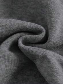 SHEIN 2pcs Baby Boy/Girl Casual Sports Letter Graphic Pocket Sweatshirt & Elastic Waist Pants Set, Suitable For Autumn/Winter Baby Boy Sweatshirt Set Baby Casual Sets Baby Boy Winter Sets Two Pieces Set Baby Boy Clothes Fall - Dark Grey - View 4