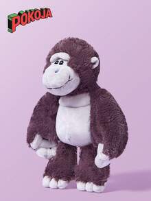 23cm Cute Cartoon Simulation Gorilla Plush Toy, Cute Stuffed Animal Toy, Living Room Sofa Ornament, Birthday/Festival Gift For Friends Or Family,Home Decoration, Gift For, Mother's Day, Friends Birthday,Christmas Gift, Christmas Style Birthday Gift,Christmas Plush Toy,Stuffed Animals>Plush,Monkey Toy,Stuffed Animal,Plushies,Plushie - Dark Grey - View 2
