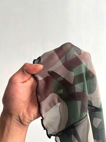 StreetHx Áo thun bó sát nửa trong suốt họa tiết ngụy trang dành cho nữ mùa hè - Nhiều màu - Xem 7