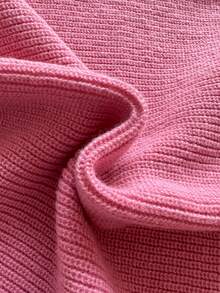 SHEIN Tween Girls' Casual Bowknot Pattern Knit Dress - Pink - View 5