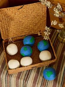 Cirelle 新西兰烘干球，4 件装可重复使用衣物柔顺剂替代品，天然静电减少和衣物柔顺剂，适用于洗衣机烘干机，干衣球