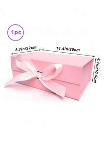 Collapsible Thick Hard Cardboard Gift Boxes For Presents Packaging, Rectangle Box  Closure With Ribbon For Groomsman Proposal Box, Wedding, Christmas, Halloween, Birthday Gift Packaging,School Supplies,Back To School - Multicolor - View 8