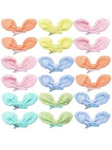 PETSIN 1 Piece Pet Rabbit Ear Hair Clip Pet Bow Hair Clip Pet Accessory Pet Supplies - Multicolor - View 14