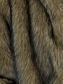 Aloruh 女式复古时尚前开仿毛领夹克，冬季外套 - 卡其色 - 查看 6