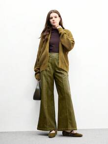 CUCCOO BIZCHIC Women's Fashion Commuter Versatile Casual Mary Jane Flat Shoes - Army Green - View 10