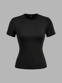 SHEIN EZwear 3pcs Women Casual Crew Neck Bodycon Long Sleeve T-Shirt Set - Multicolor - View 8