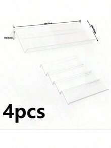 SHEIN Basic living 2/4/8pcs Acrylic Spice Shelf Organizer, Adjustable Stacking Step Condiment Jars Storage Rack