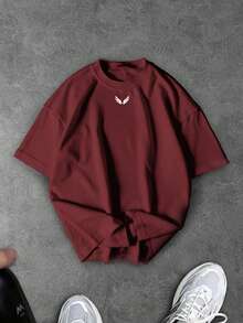 Sport MetroGents Tricou sport pentru bărbați, cu mânecă scurtă și guler rotund, casual, de vară, pentru fitness