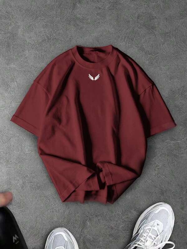 Sport MetroGents Męska, swobodna, letnia koszulka sportowa z okrągłym dekoltem i krótkim rękawem