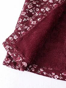 SHEIN 少女花卉印花连帽长袖夹克外套 - 彩色 - 查看 6