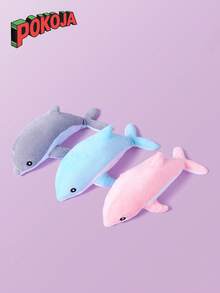 POKOJA LAND 1pc 27/44cm Kawaii Dolphin Plush Toys Cute Mini Dolphin Animal Dolls Stuffed Soft For Birthday Gift - Multicolor - View 3